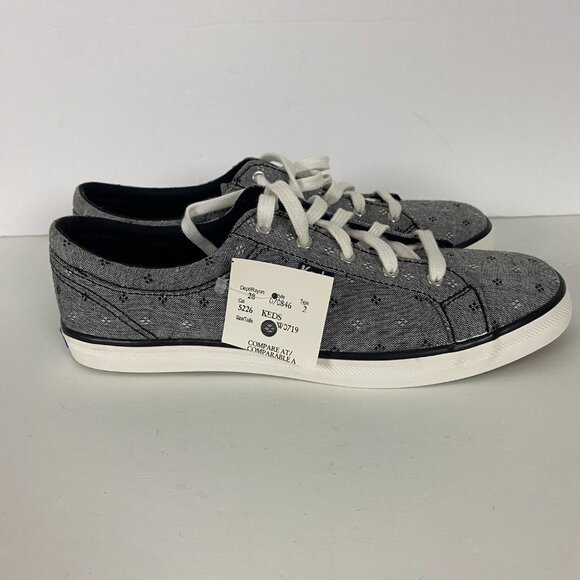 NWT Womens Keds Maven Chambray Diamond Shoes Sneakers Size 7.5 Black/Gray/White - Picture 9 of 13